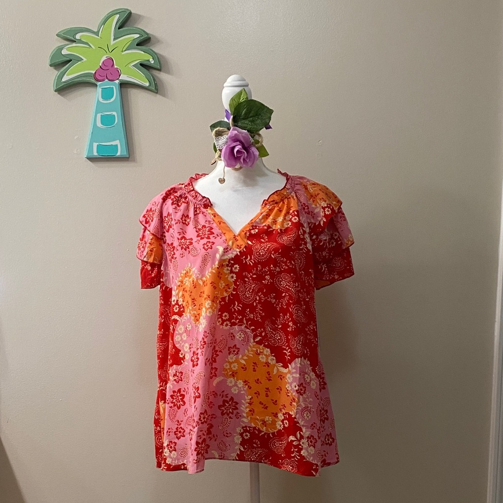 Nanette Lepore Bohemian Ruffle Blouse